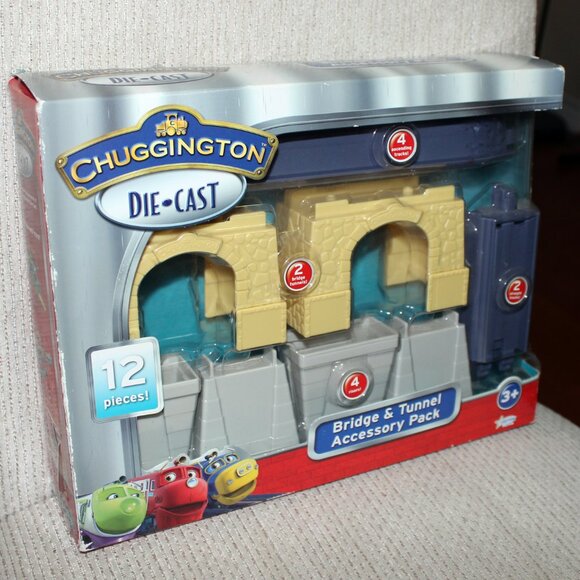 3/$55❤️open box Chuggington Die-Cast Bridge & Tunnel Accessory Pack 12pc Ludorum - Picture 2 of 12